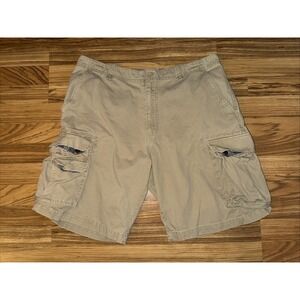 Plugg Cargo Shorts Men's 36 Khaki Tan Cotton Utility Casual Shorts